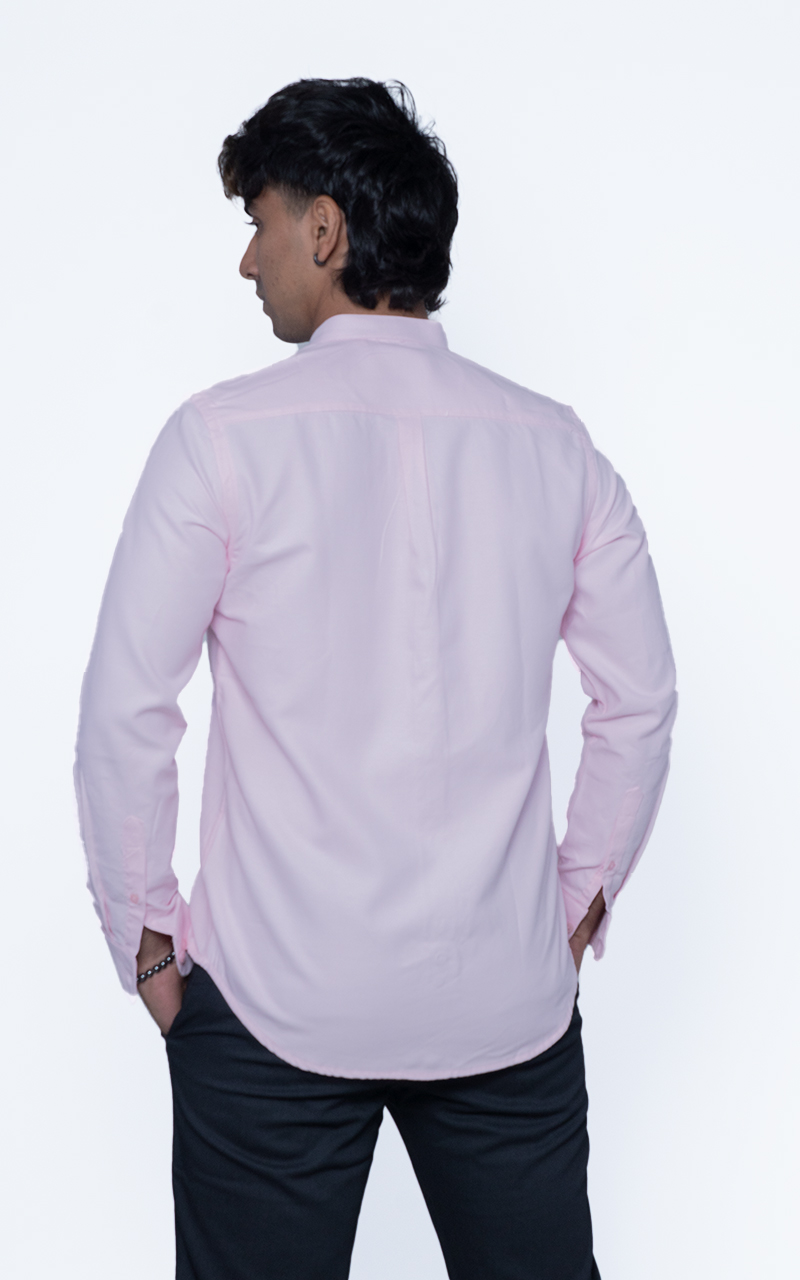 Pink Chinese Collar Shirt – Luxe Edition