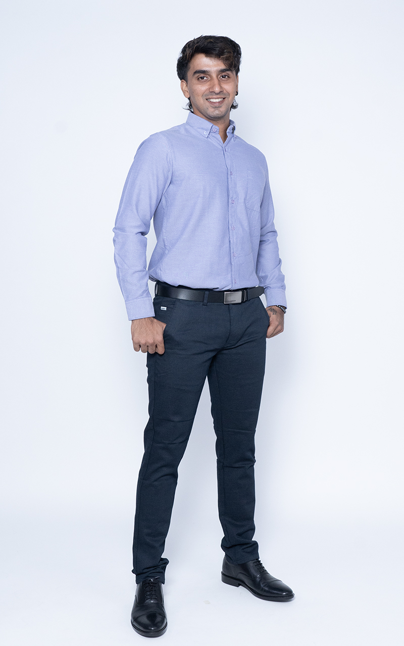 Dark Purple Collar Shirt – Regal Premium Look