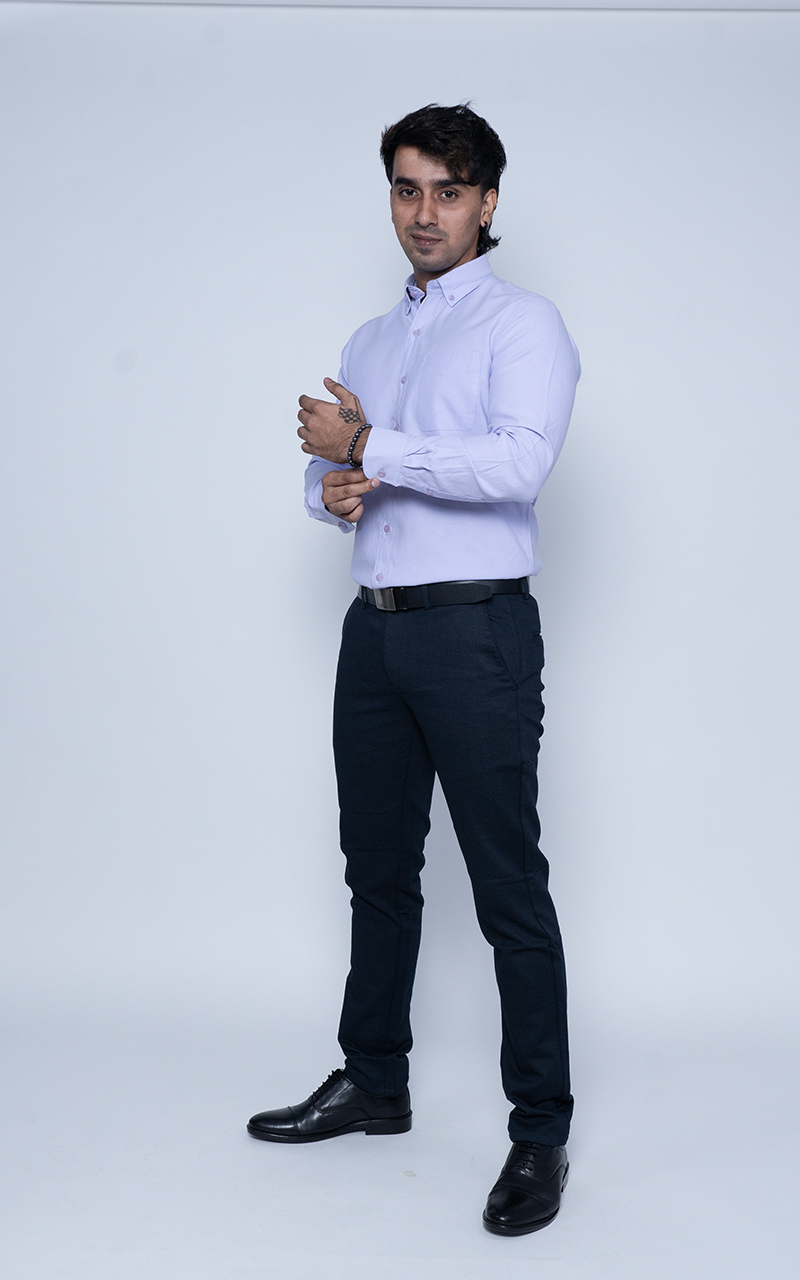 Lavender Light Collar Shirt – Graceful Premium Fit