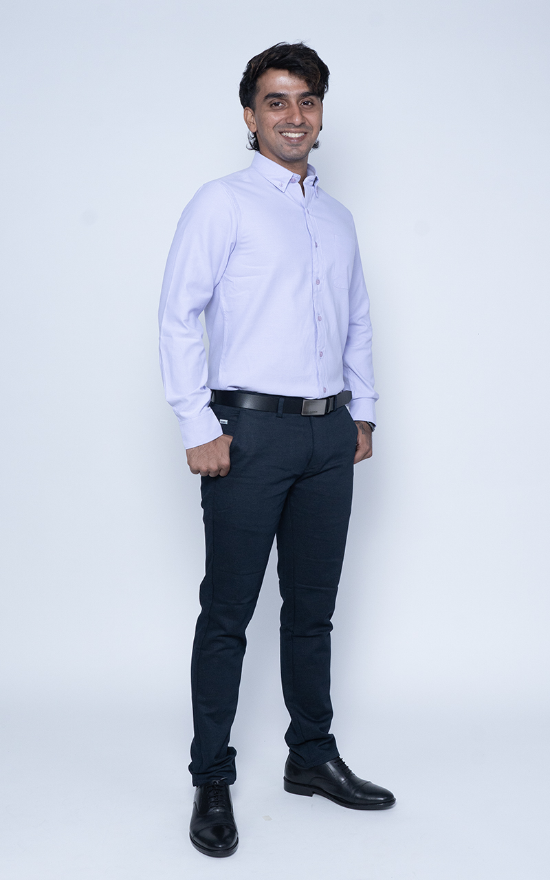 Lavender Light Collar Shirt – Graceful Premium Fit