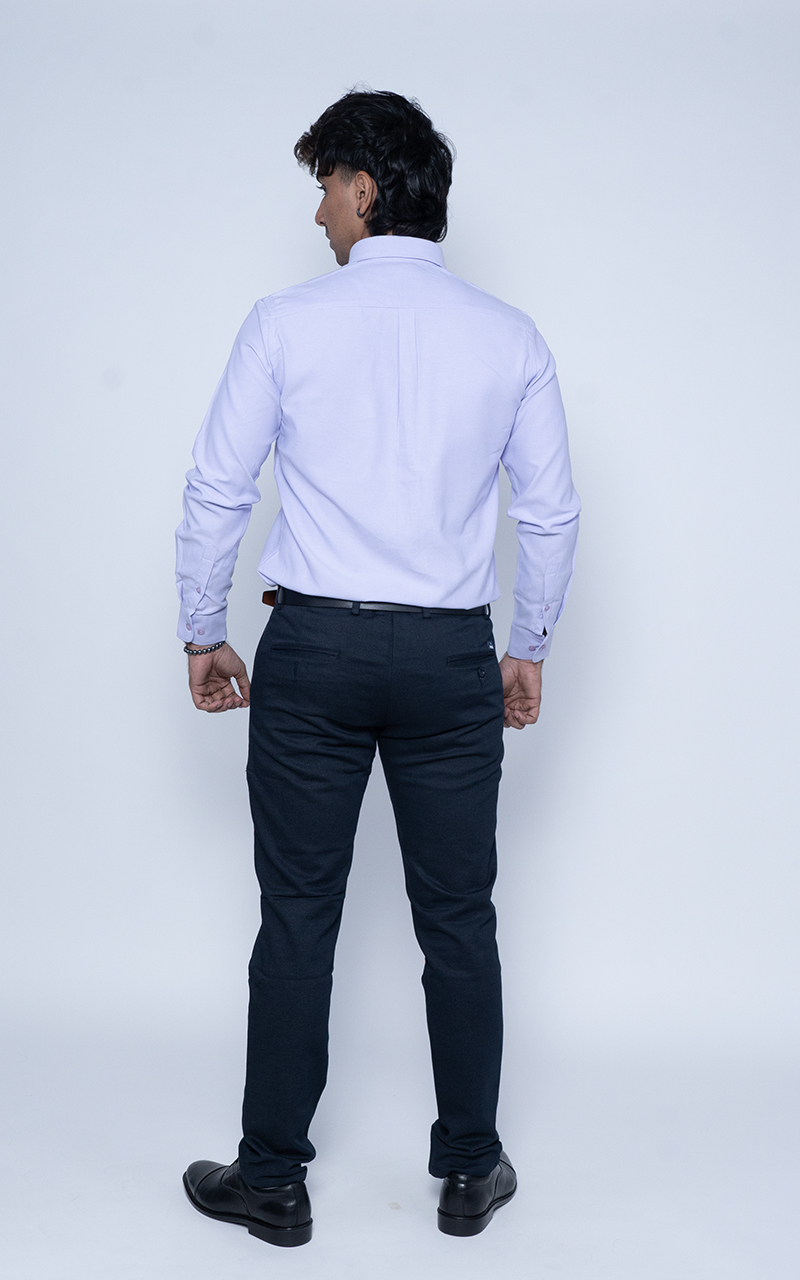 Lavender Light Collar Shirt – Graceful Premium Fit