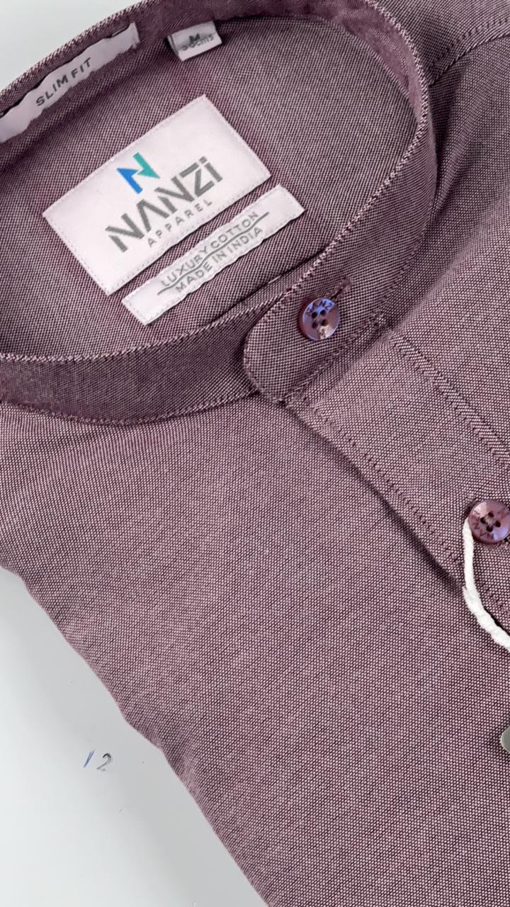 Maroon Chinese Collar Shirt – Signature Statement