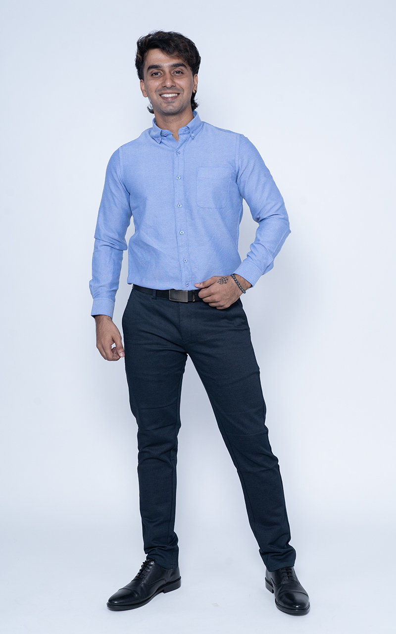Navy Blue Formal Collar Shirt – Elite Collection