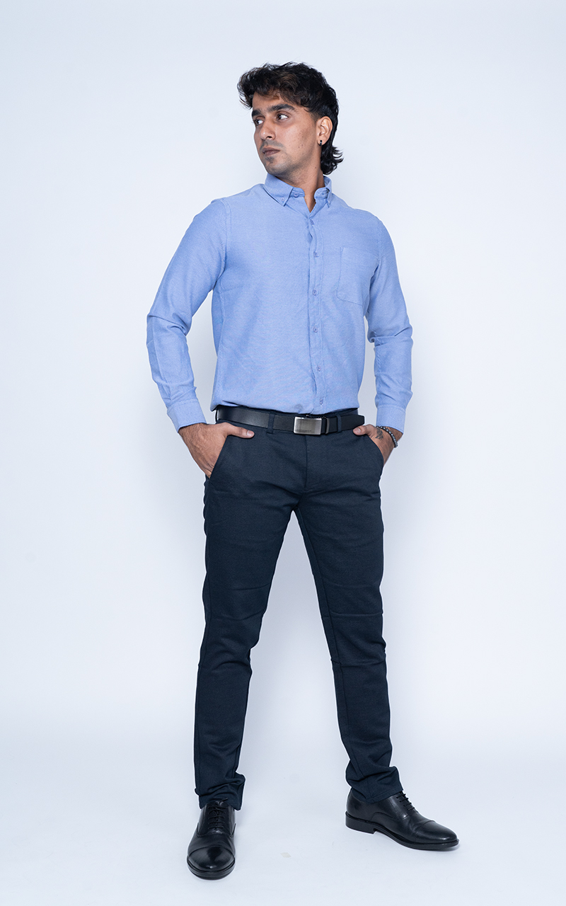 Navy Blue Formal Collar Shirt – Elite Collection