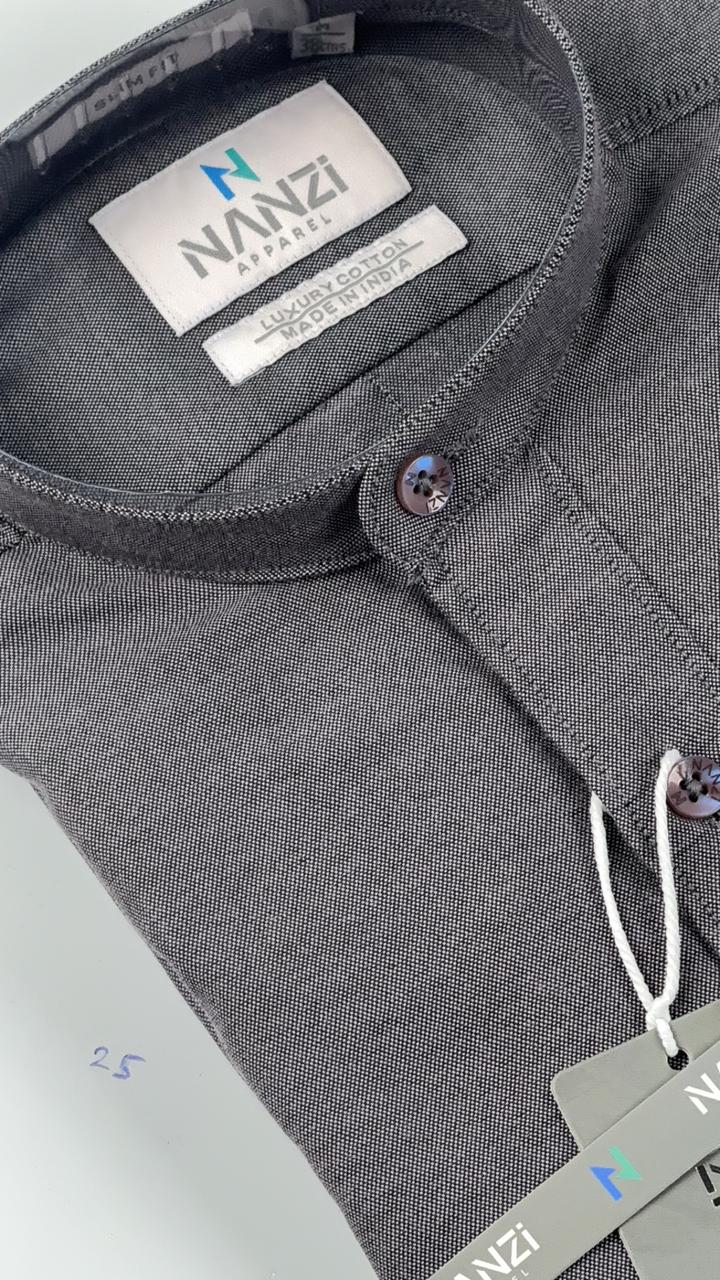 Jet Black Chinese Collar Shirt – Timeless Icon