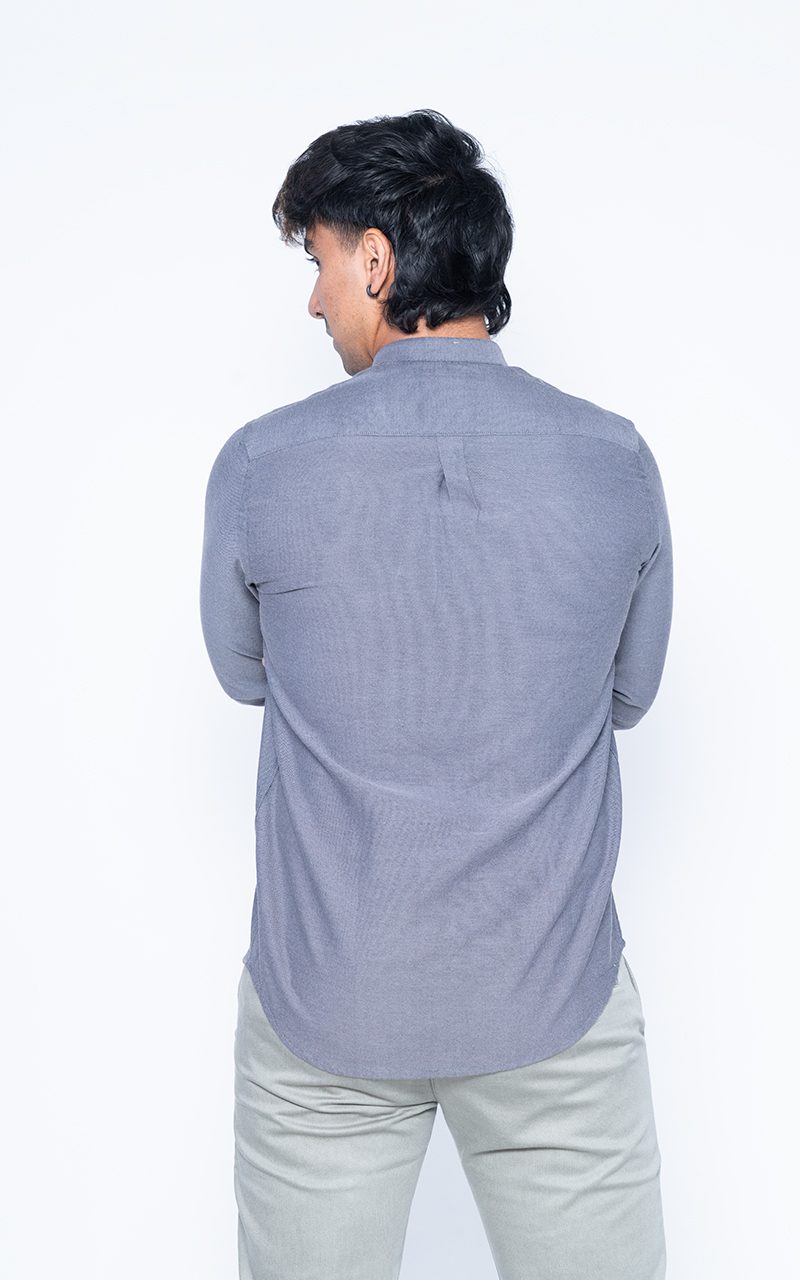 Jet Black Chinese Collar Shirt – Timeless Icon