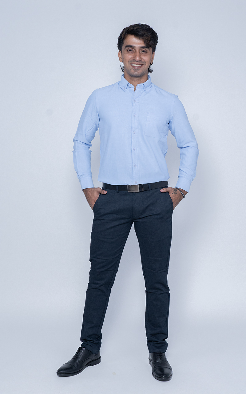 Sky Blue Premium Collar Shirt – Everyday Elegance