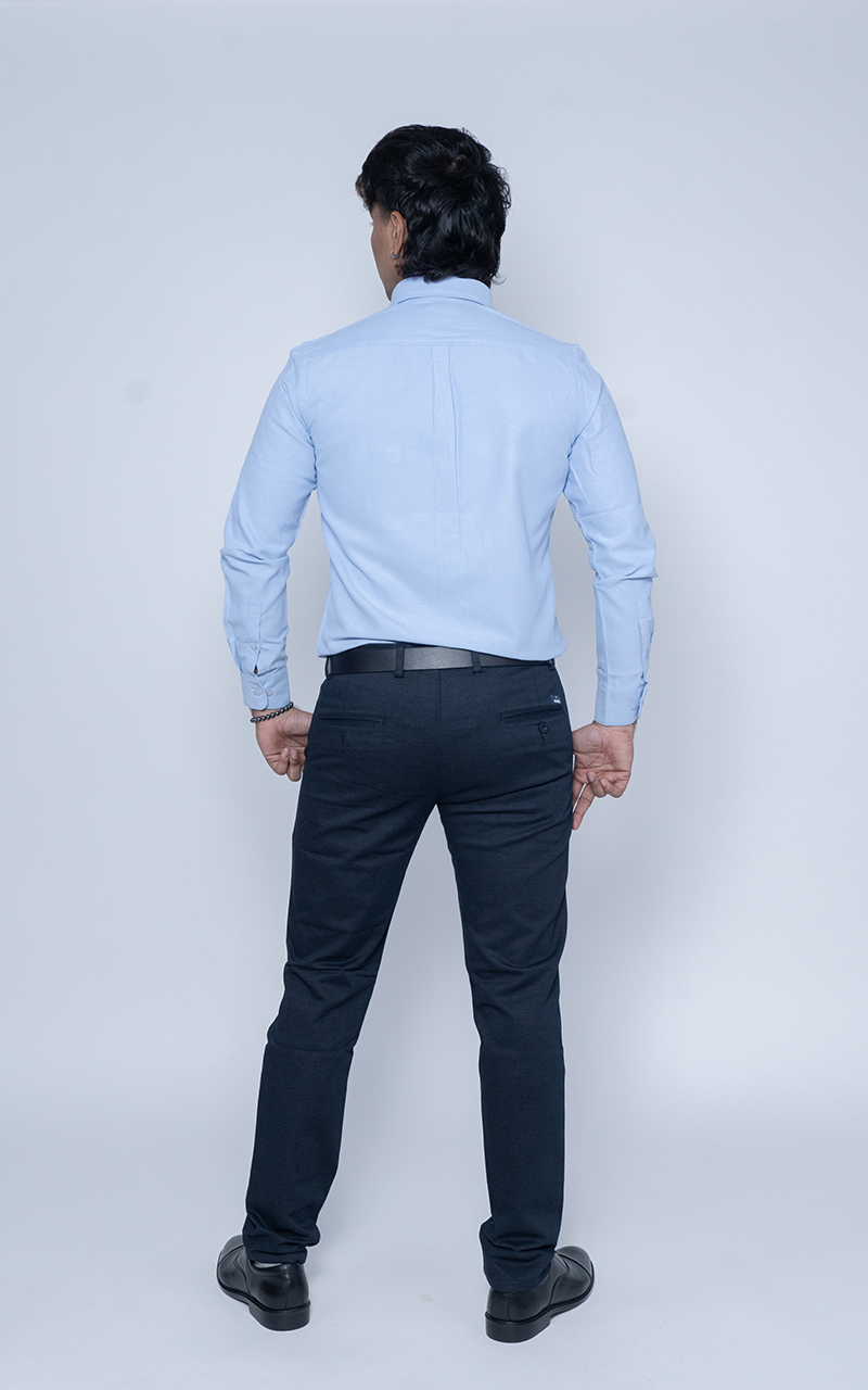 Sky Blue Premium Collar Shirt – Everyday Elegance
