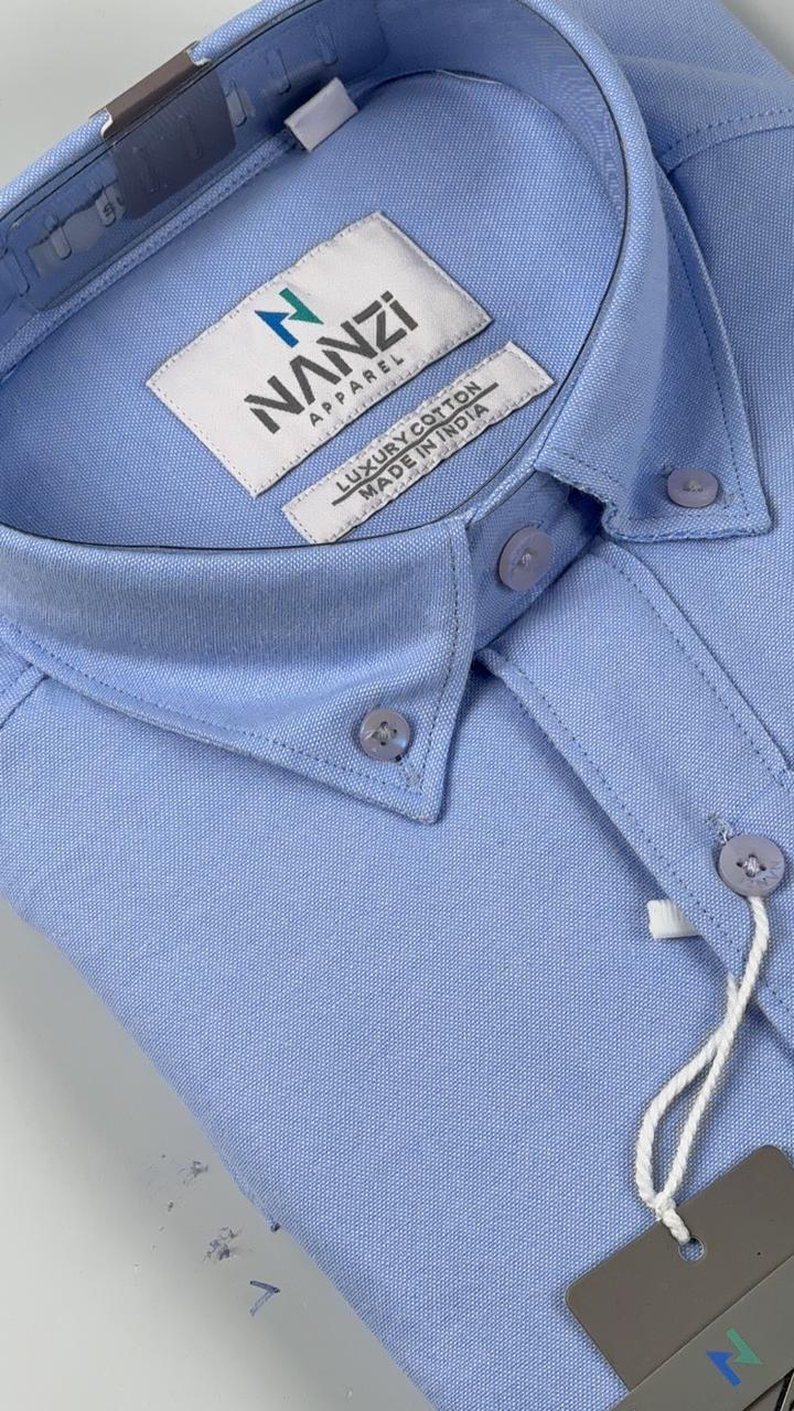 Sky Blue Premium Collar Shirt – Everyday Elegance