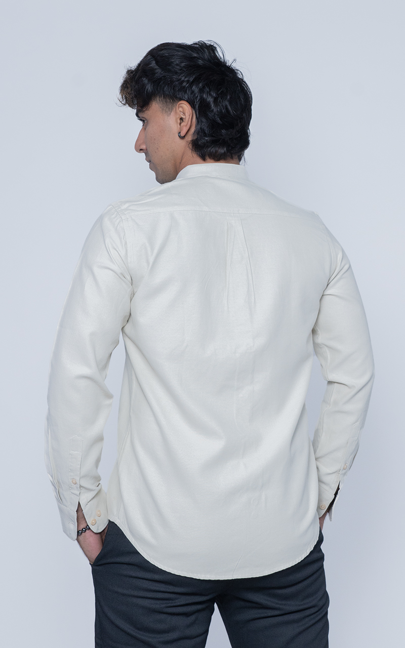 Beige Chinese Collar Shirt – Modern Heritage