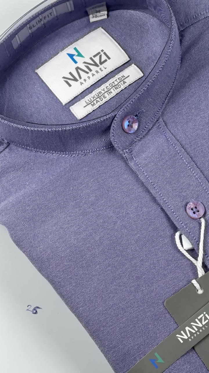 Dark Purple Chinese Collar Shirt – Royal Finish