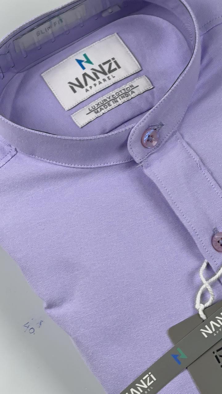 Light Purple Chinese Collar Shirt – Royal Finish