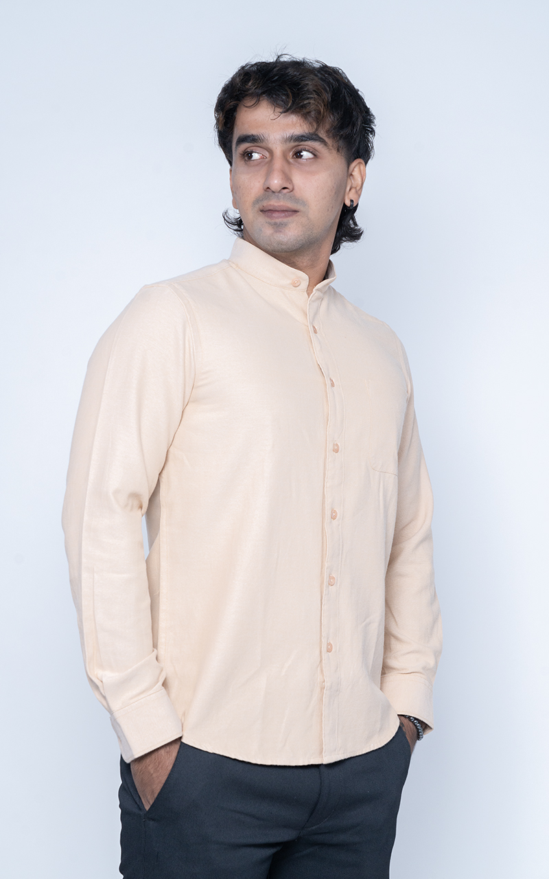 Mustard Yellow Chinese Collar Shirt – Urban Style Edit