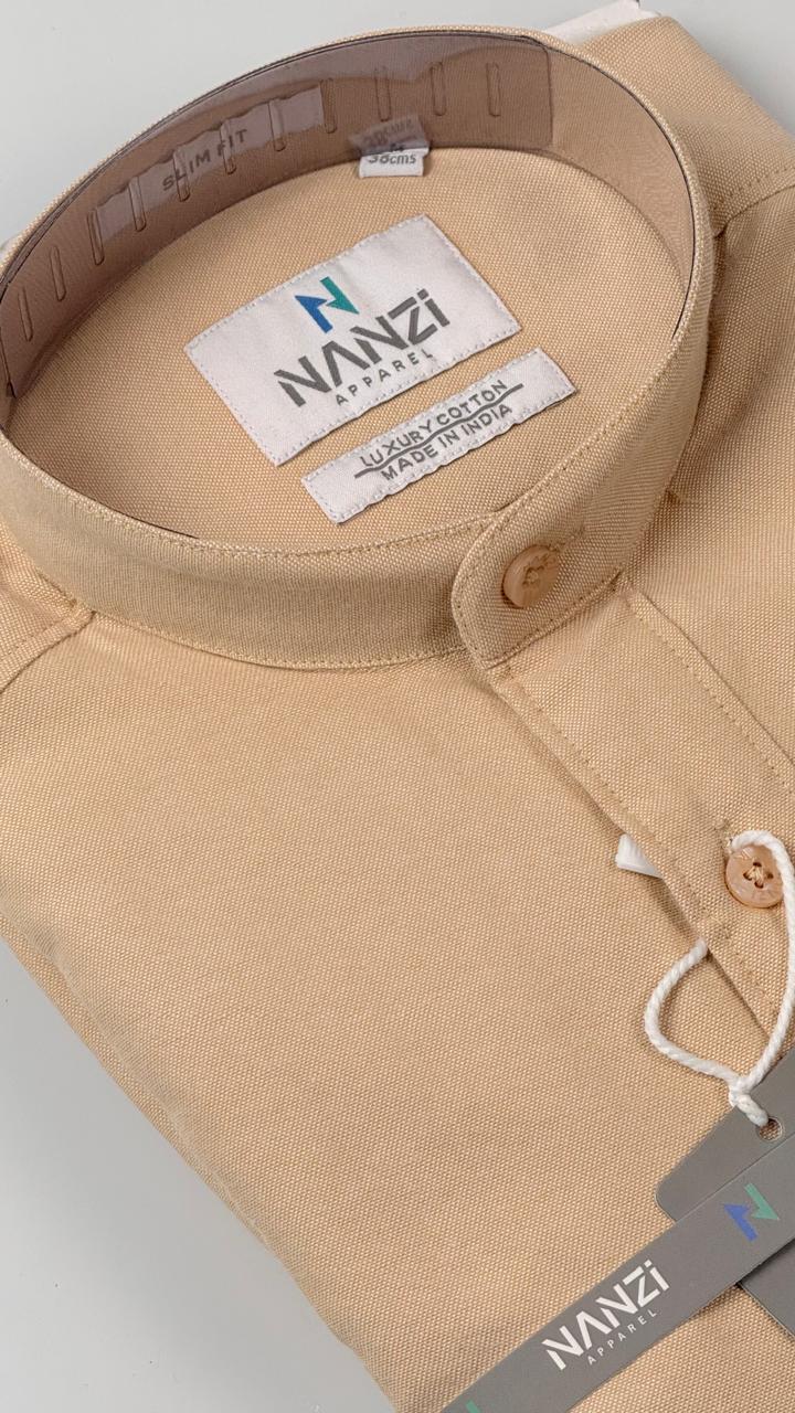 Mustard Yellow Chinese Collar Shirt – Urban Style Edit